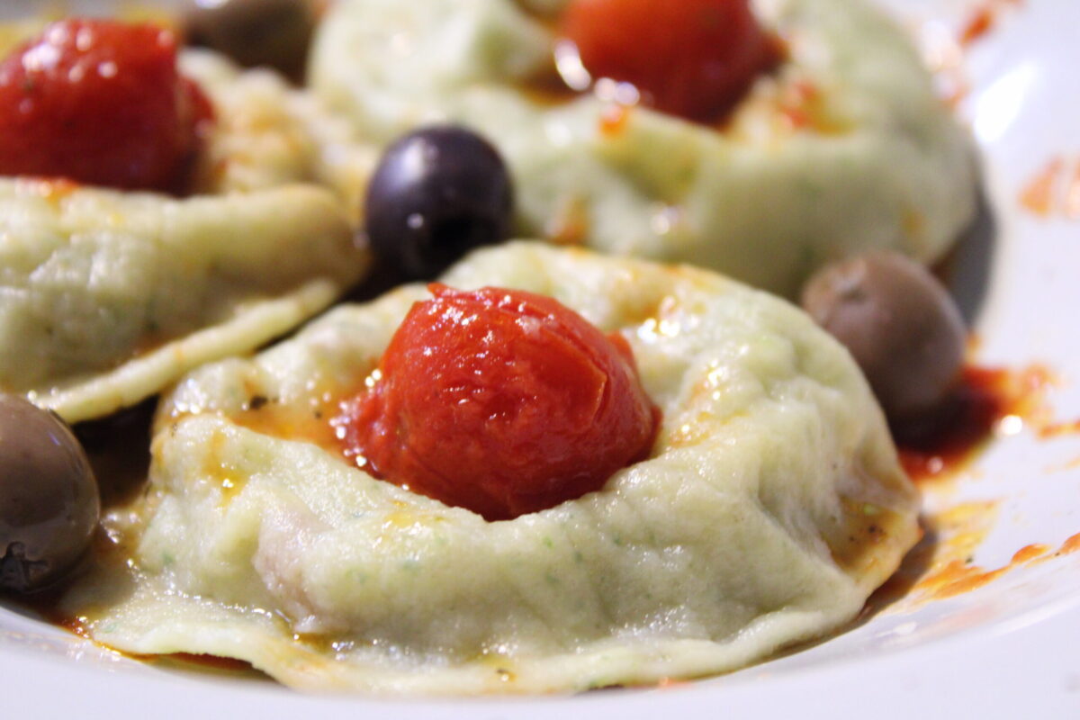 Kabeljau-Ravioli alla Pizzaiola
