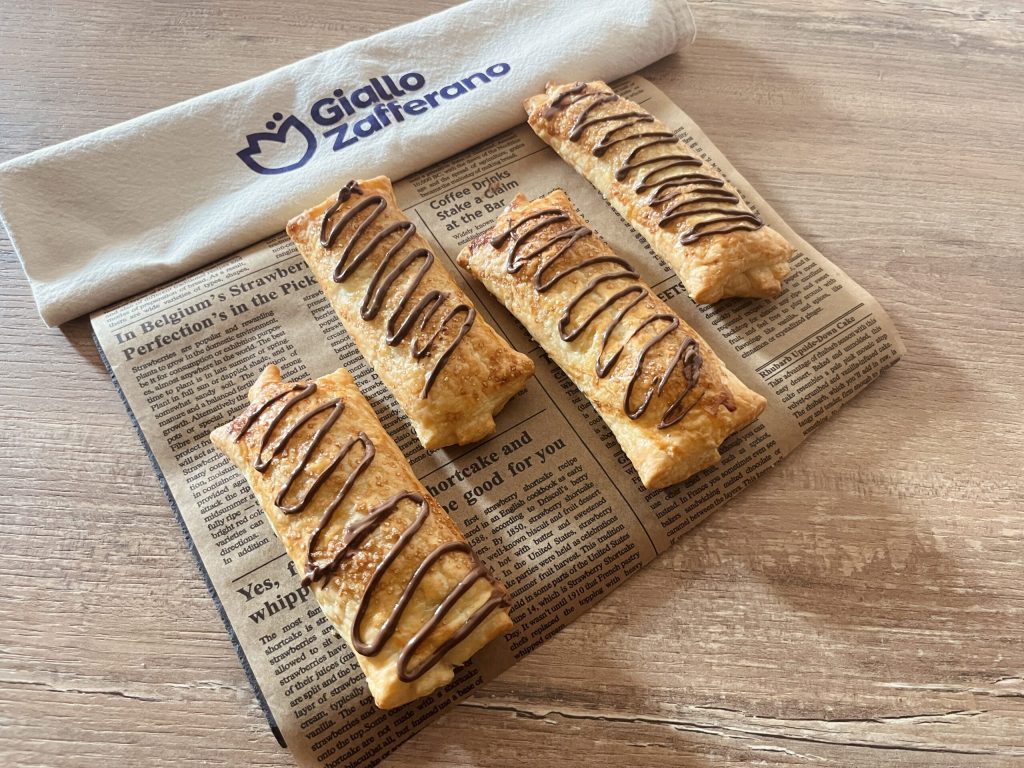 Leckere Taschen mit Riegeln und Nutella