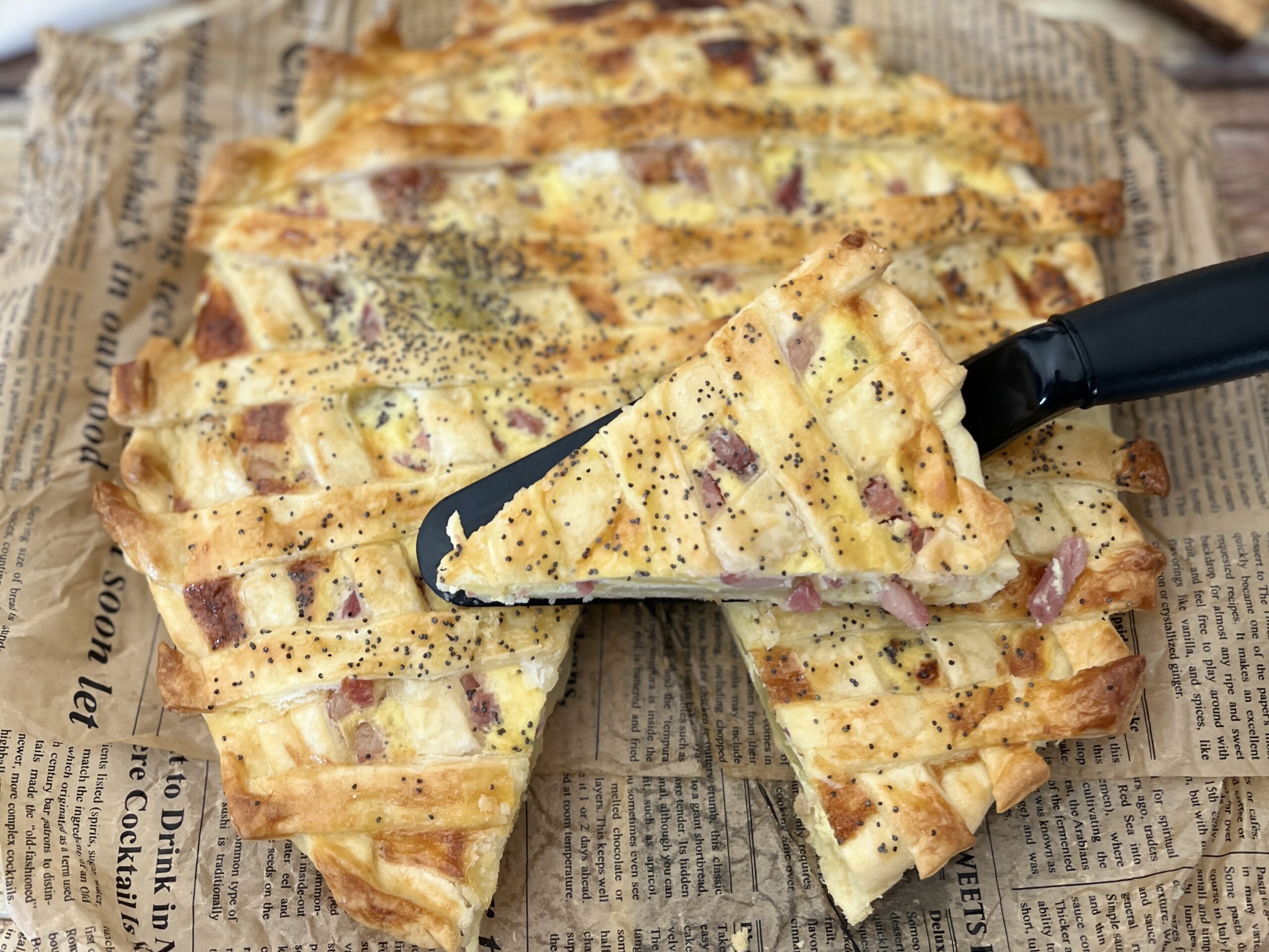 Herzhafte Torte nach Carbonara-Art