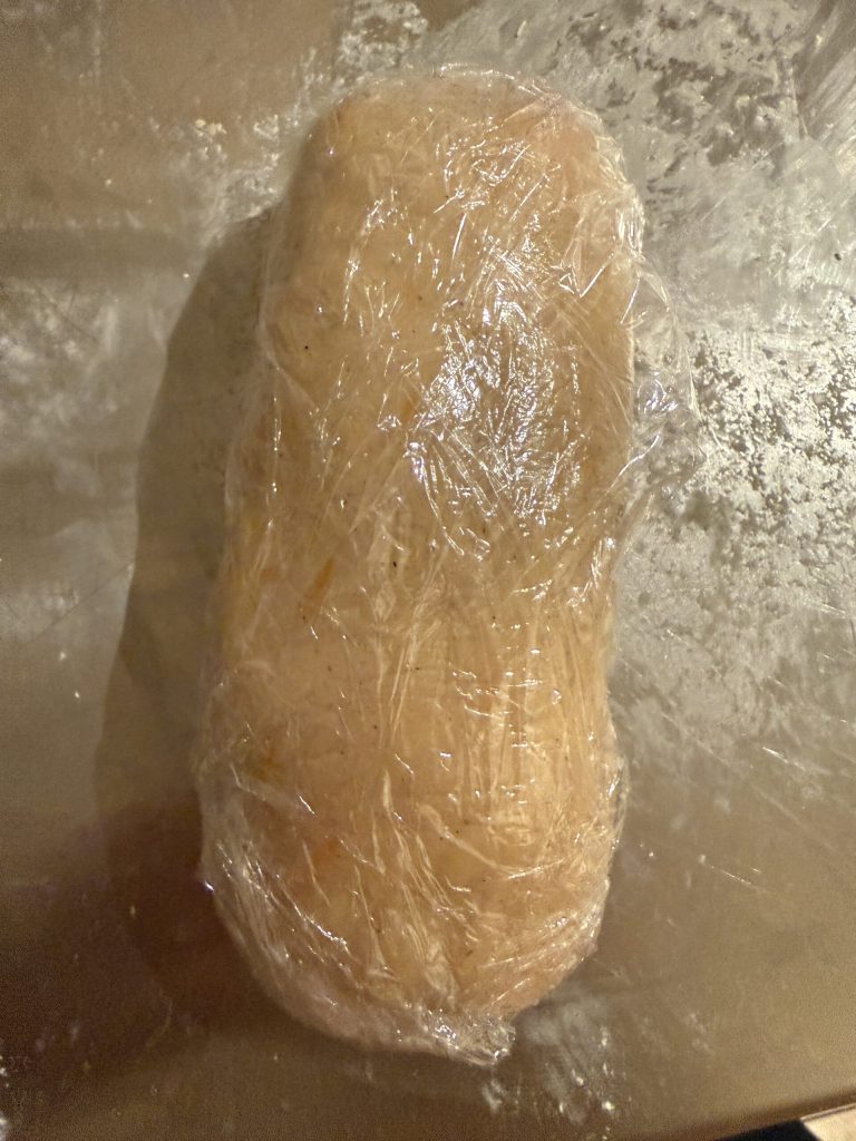 Teig bereit für den Kühlschrank