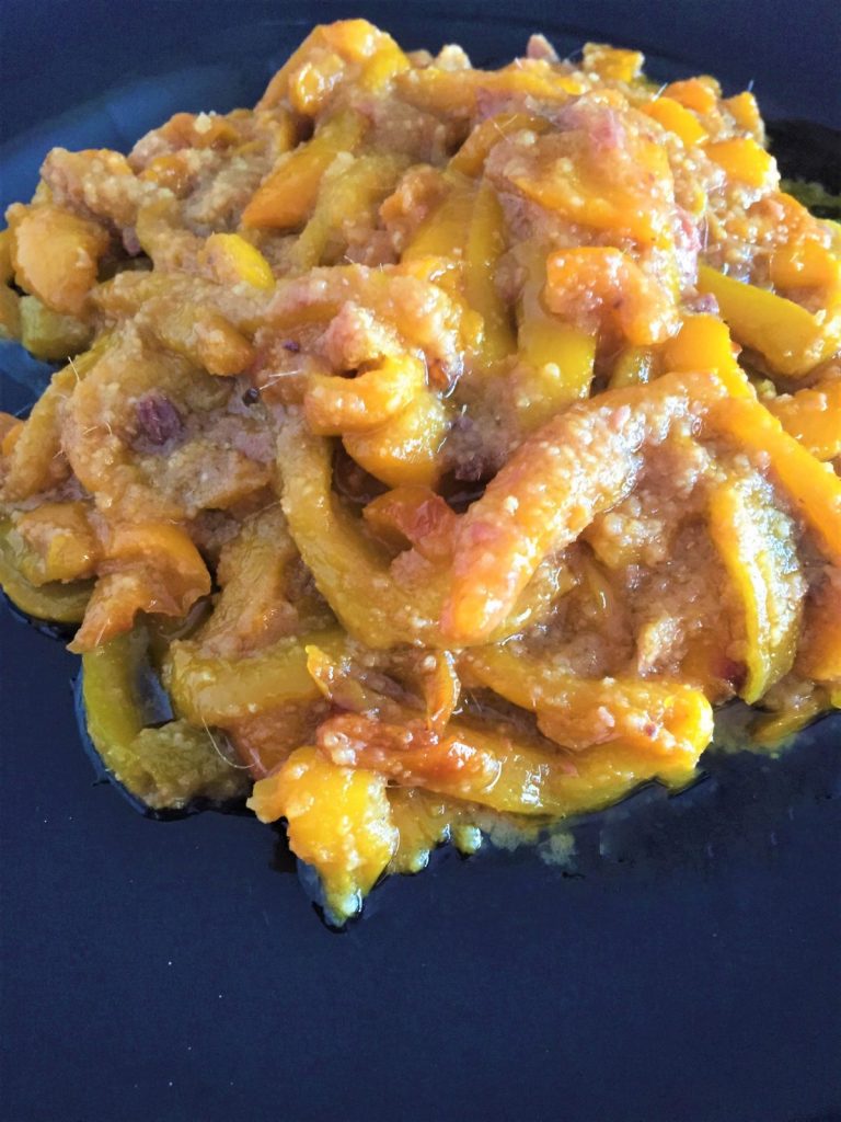 gebratene Paprika Sardellen Semmelbrösel