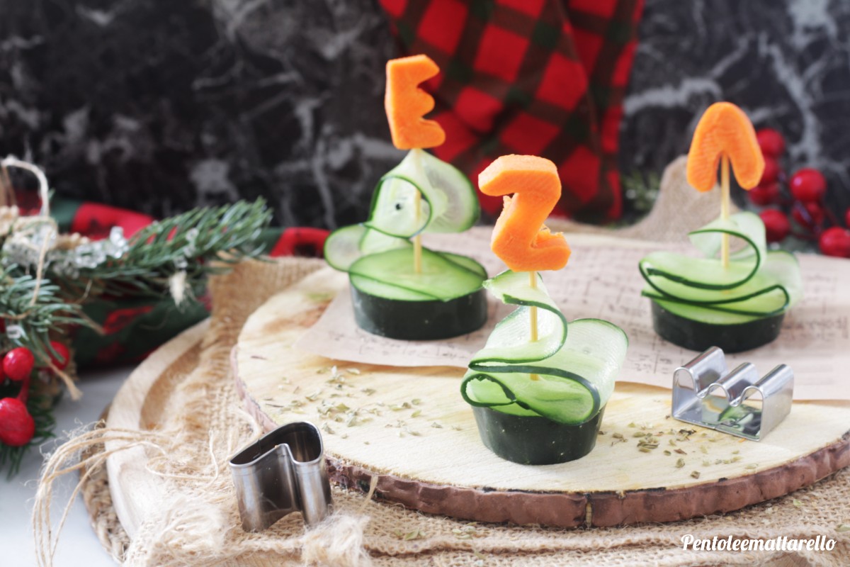 Gurken- und Karottenbäumchen