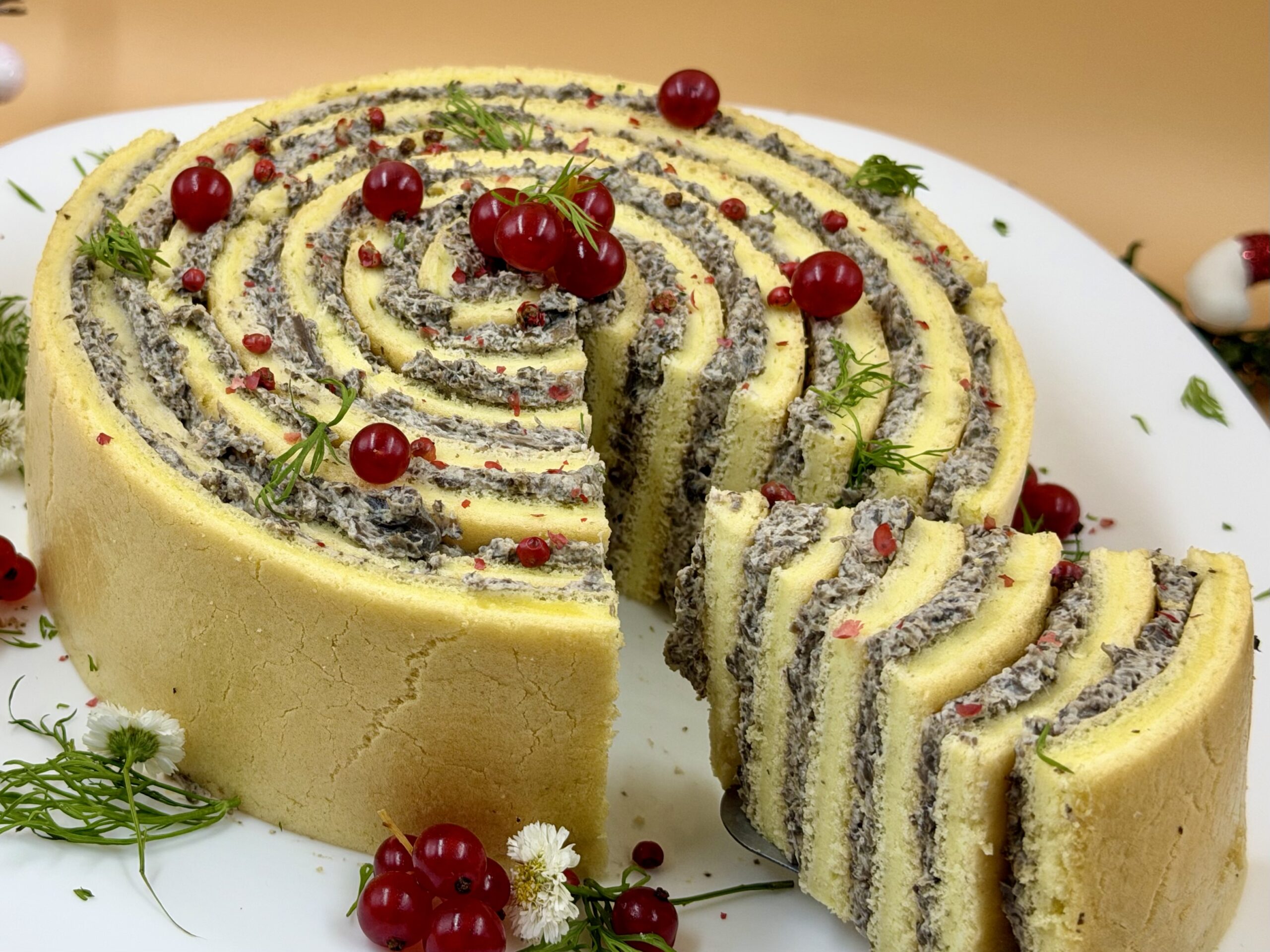 🎄 Salziges Weihnachts-Schneckengebäck mit Pilzen