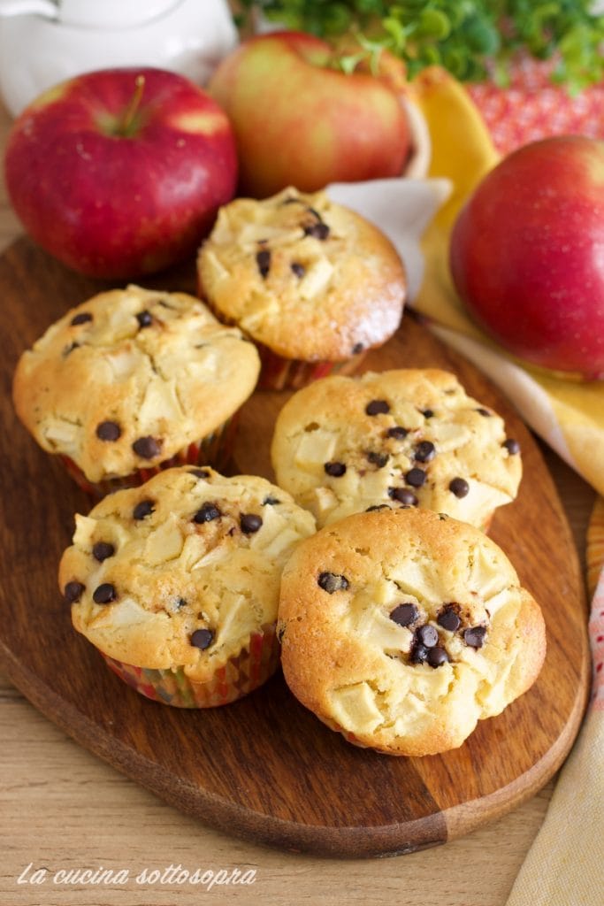 Apfel-Schokoladenstückchen Muffins