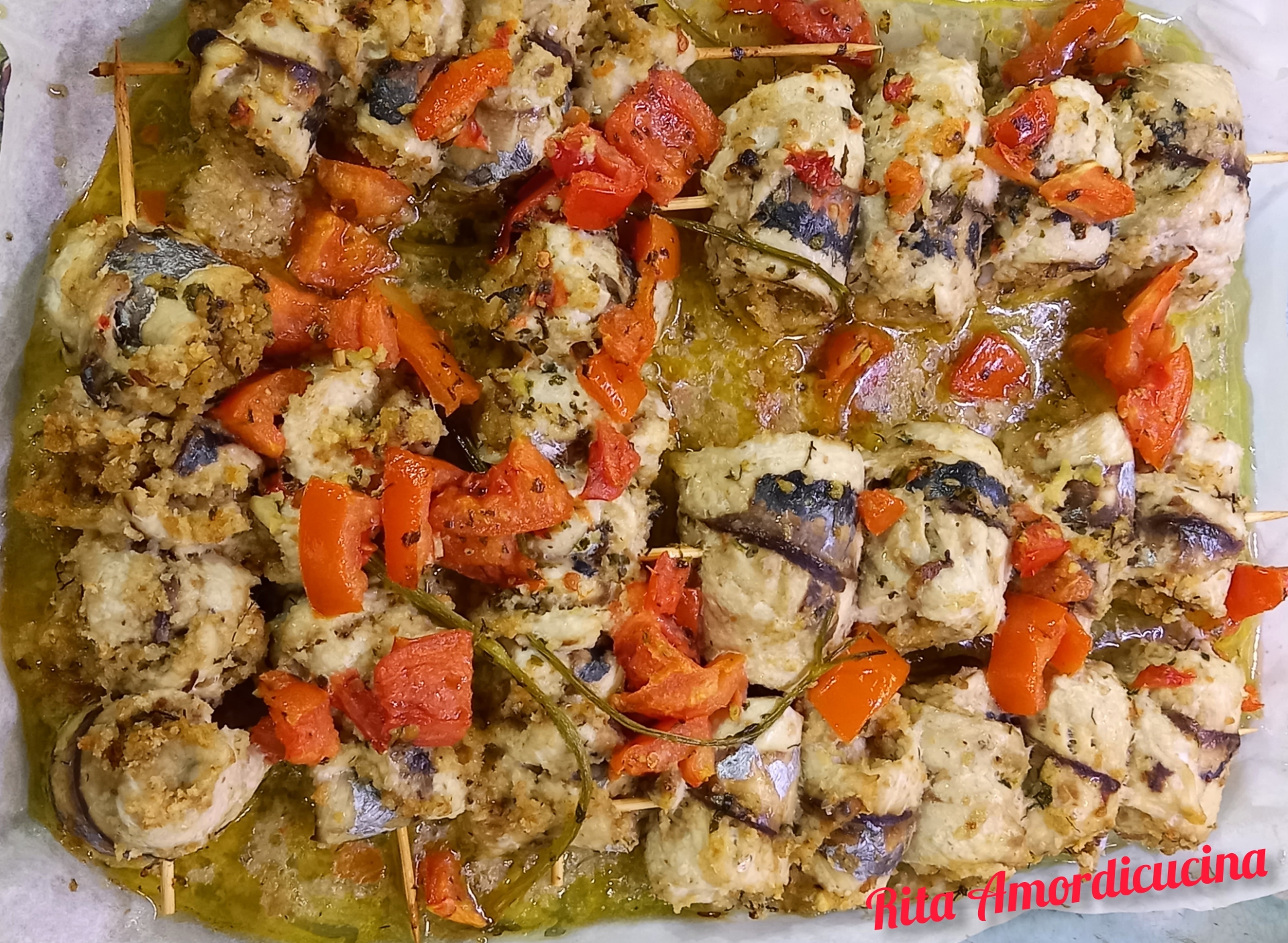 Fischrouladen mit Kirschtomaten