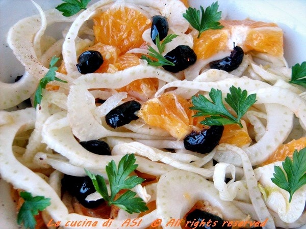 Insalata arance finocchi e olive