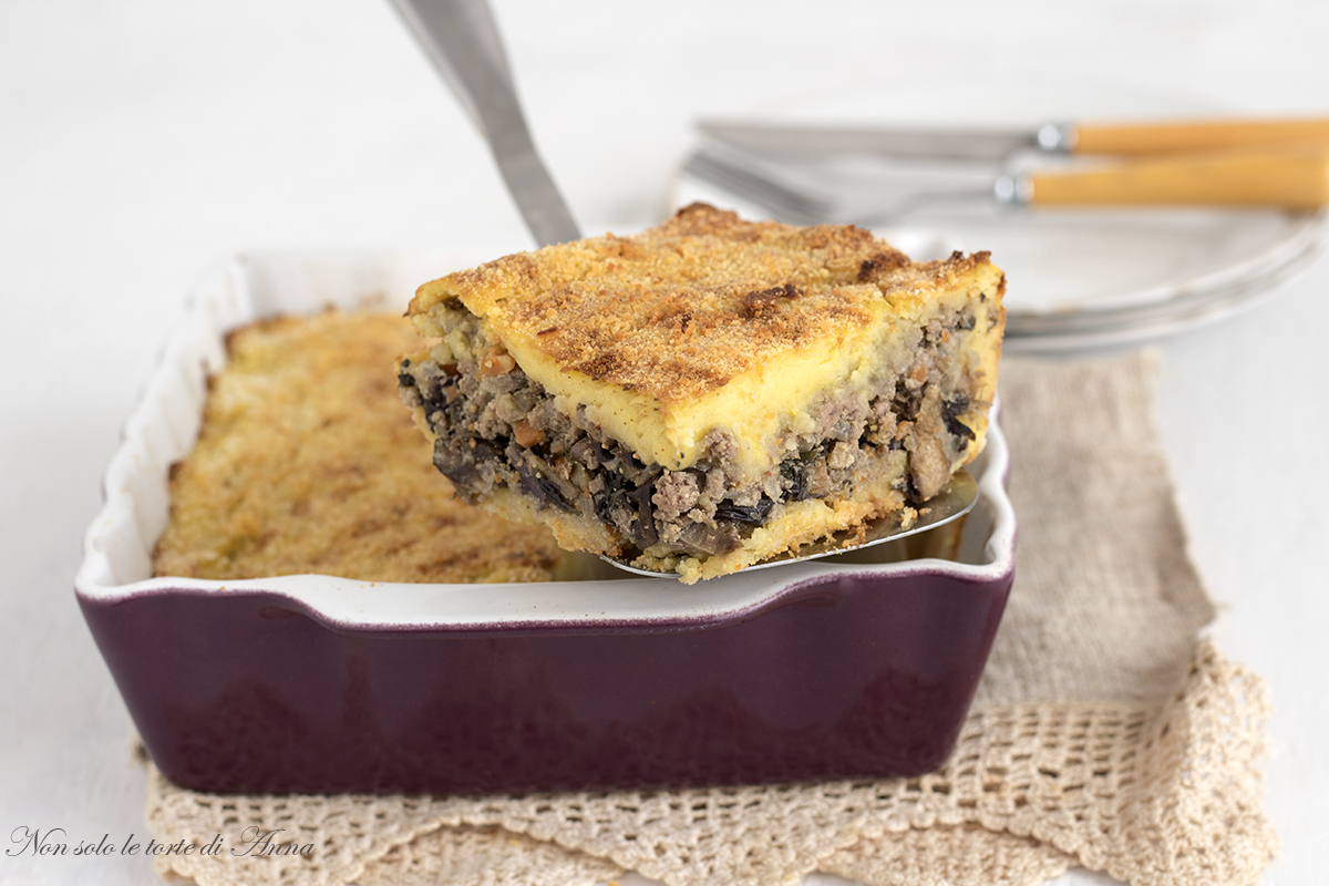 Kartoffelauflauf mit Fleisch und Radicchio