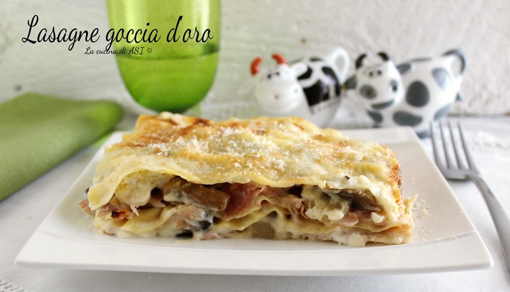 Lasagne goccia oro