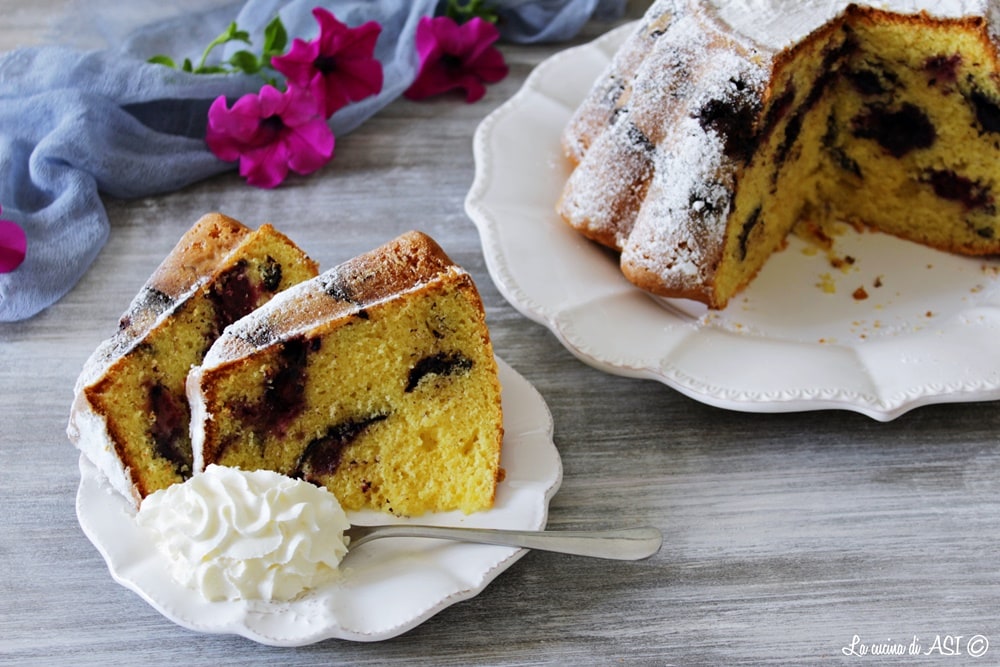 Marmorierte Beerenkuchen