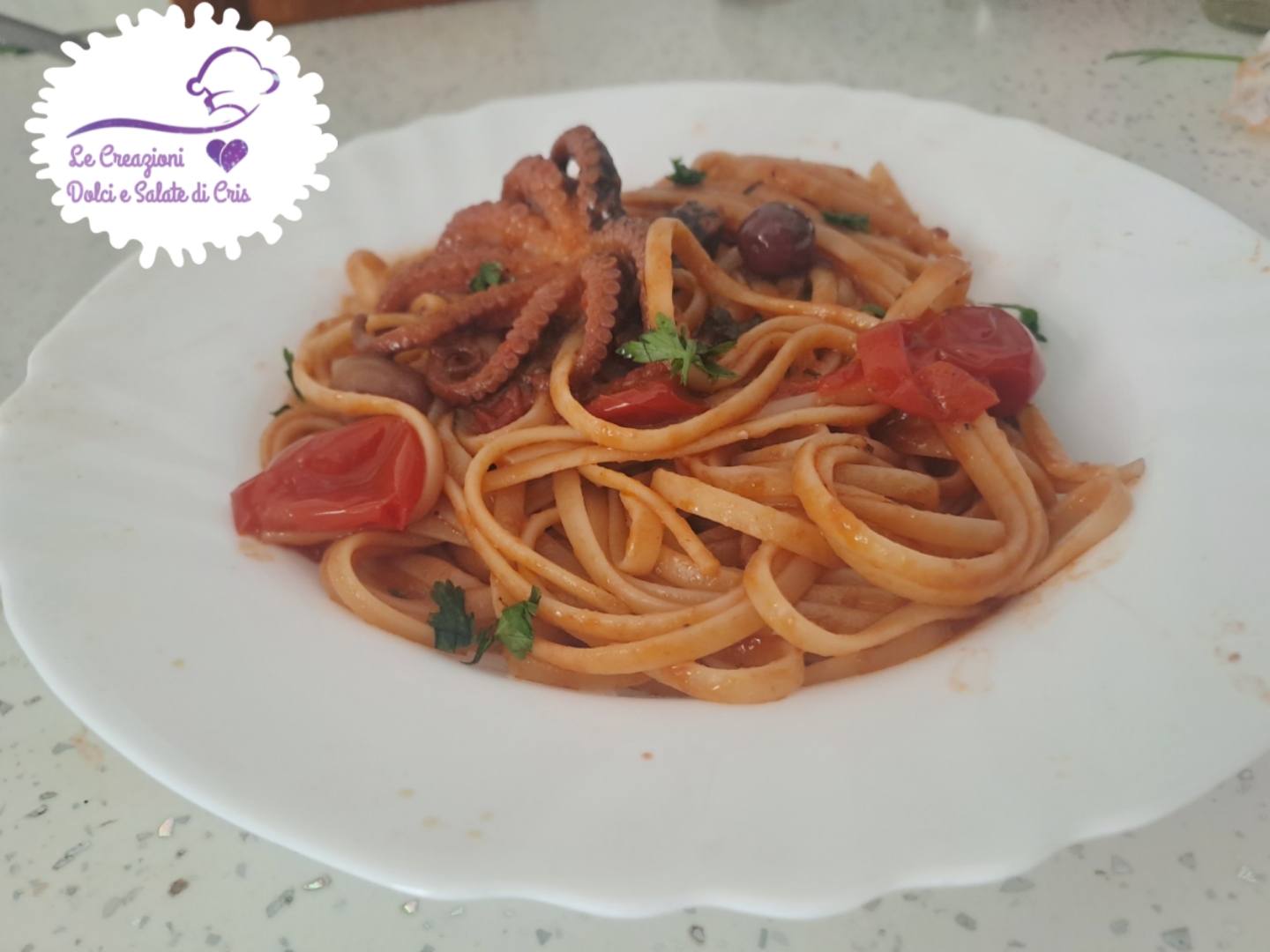 Linguine mit kleinen Oktopussen