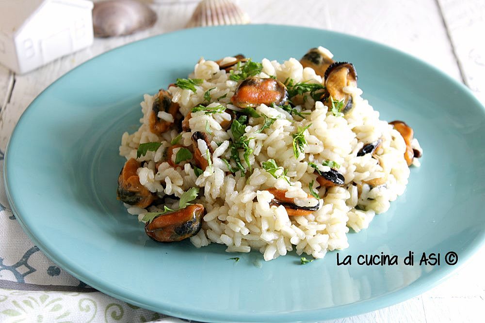 Risotto mit Miesmuscheln