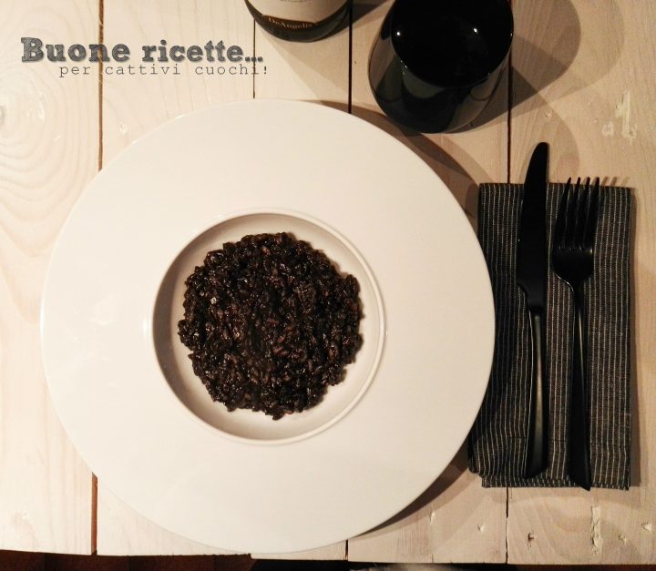 Risotto mit Tintenfischtinte