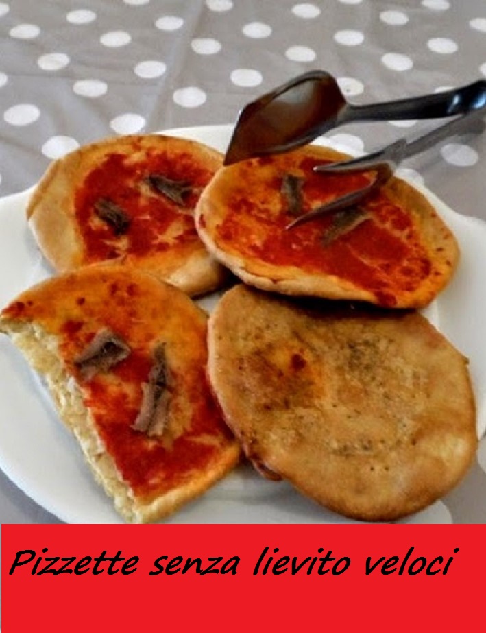 Pizzette ohne Hefe