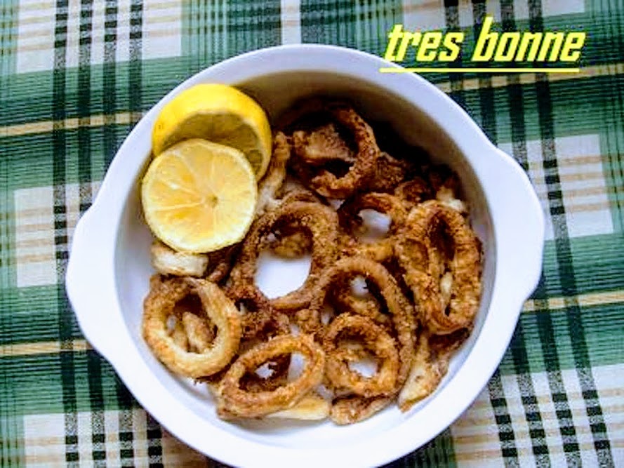 Frittierte Tintenfischringe