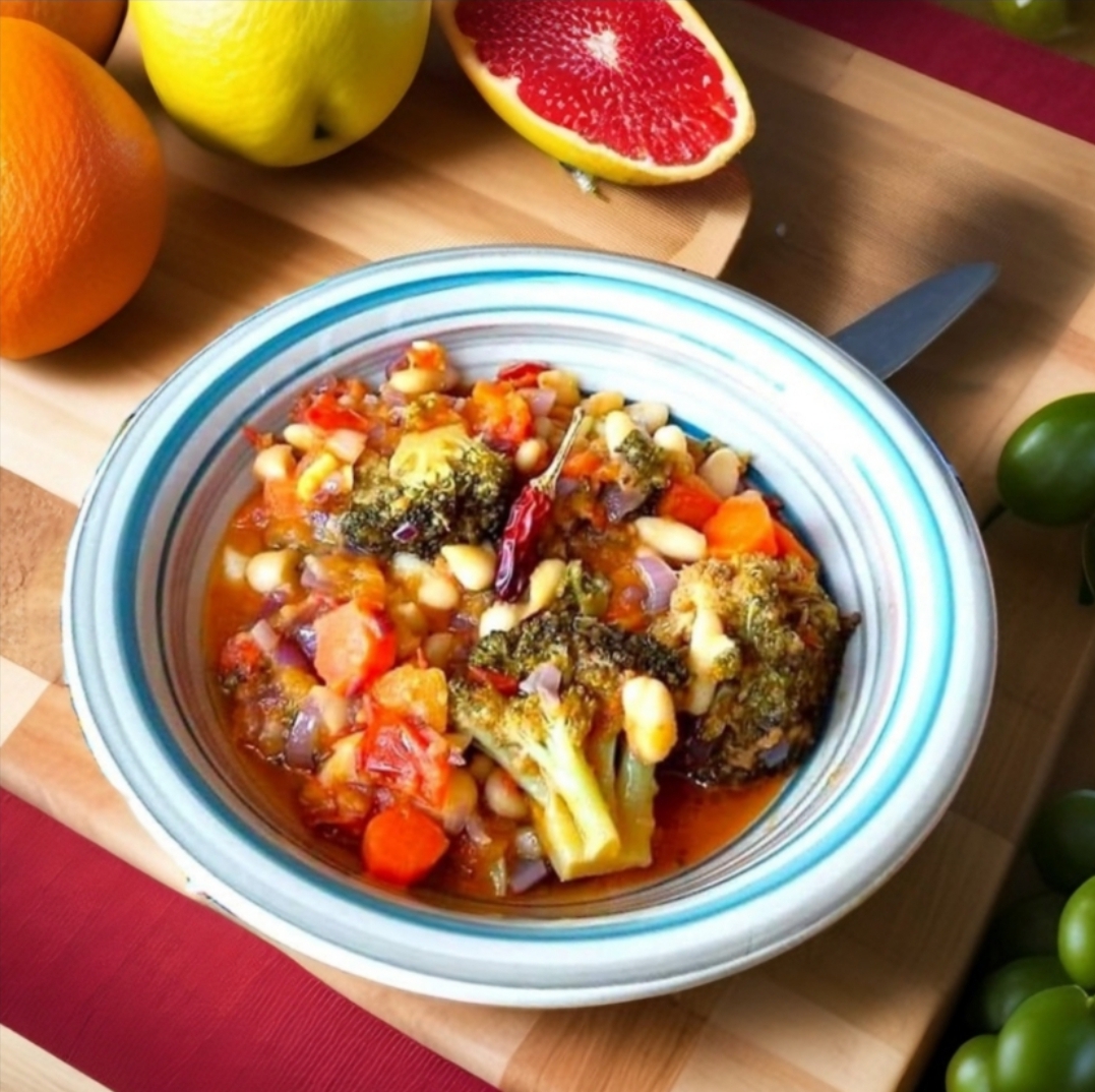 Cannellini-Minestrone-Suppe mit Brokkoli