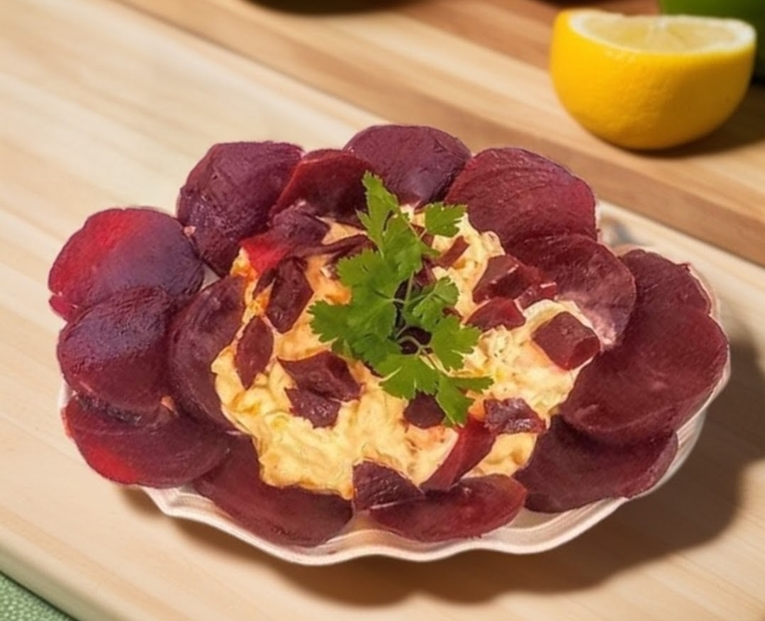 Ostersalat mit Eiern und Rüben