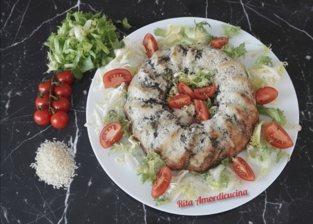 Reiskuchen mit Endivie auf neapolitanische Art
