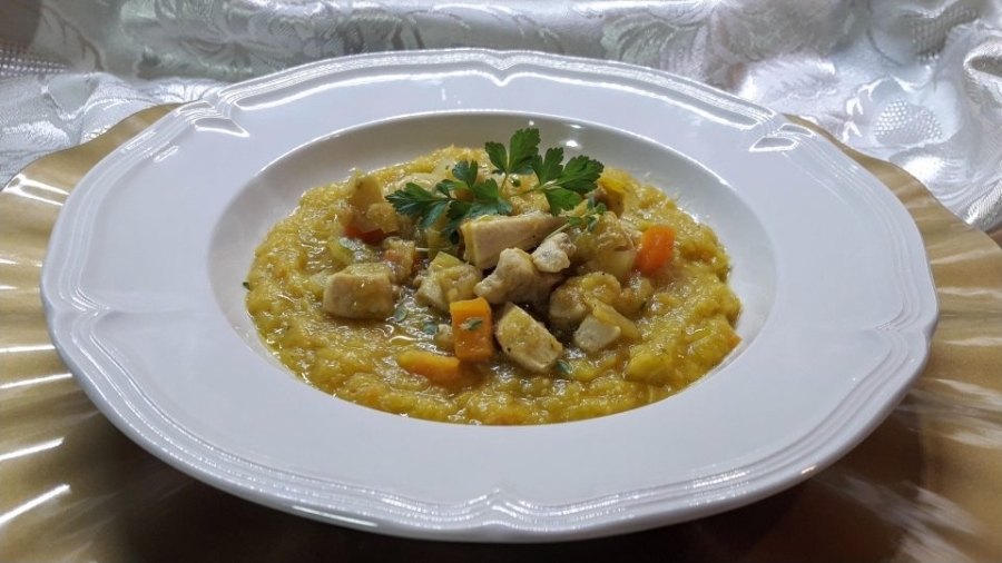 Würziger Schwertfisch auf Lauchcreme