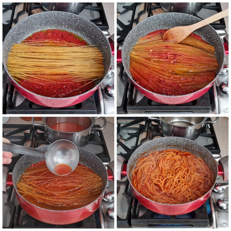 Spaghetti all'assassina, Zubereitung