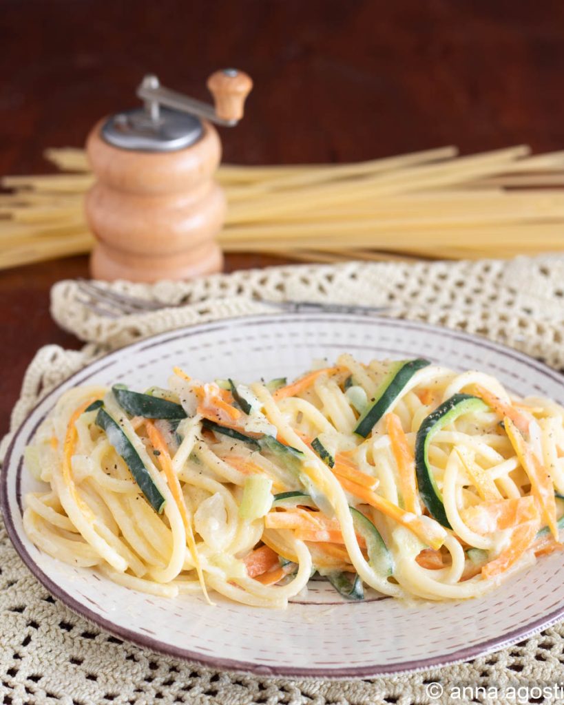 spaghetti mit Sommergemüse