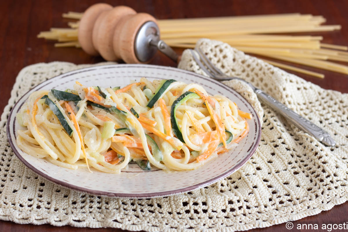 Rezept für Spaghetti mit Sommergemüse