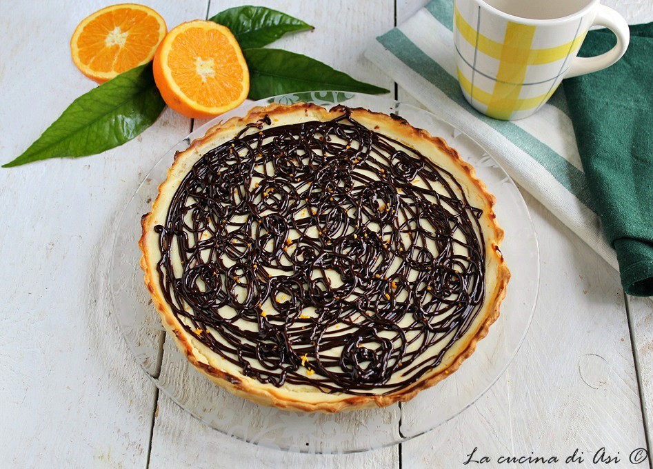 Süße Brisée mit Orange und Schokolade