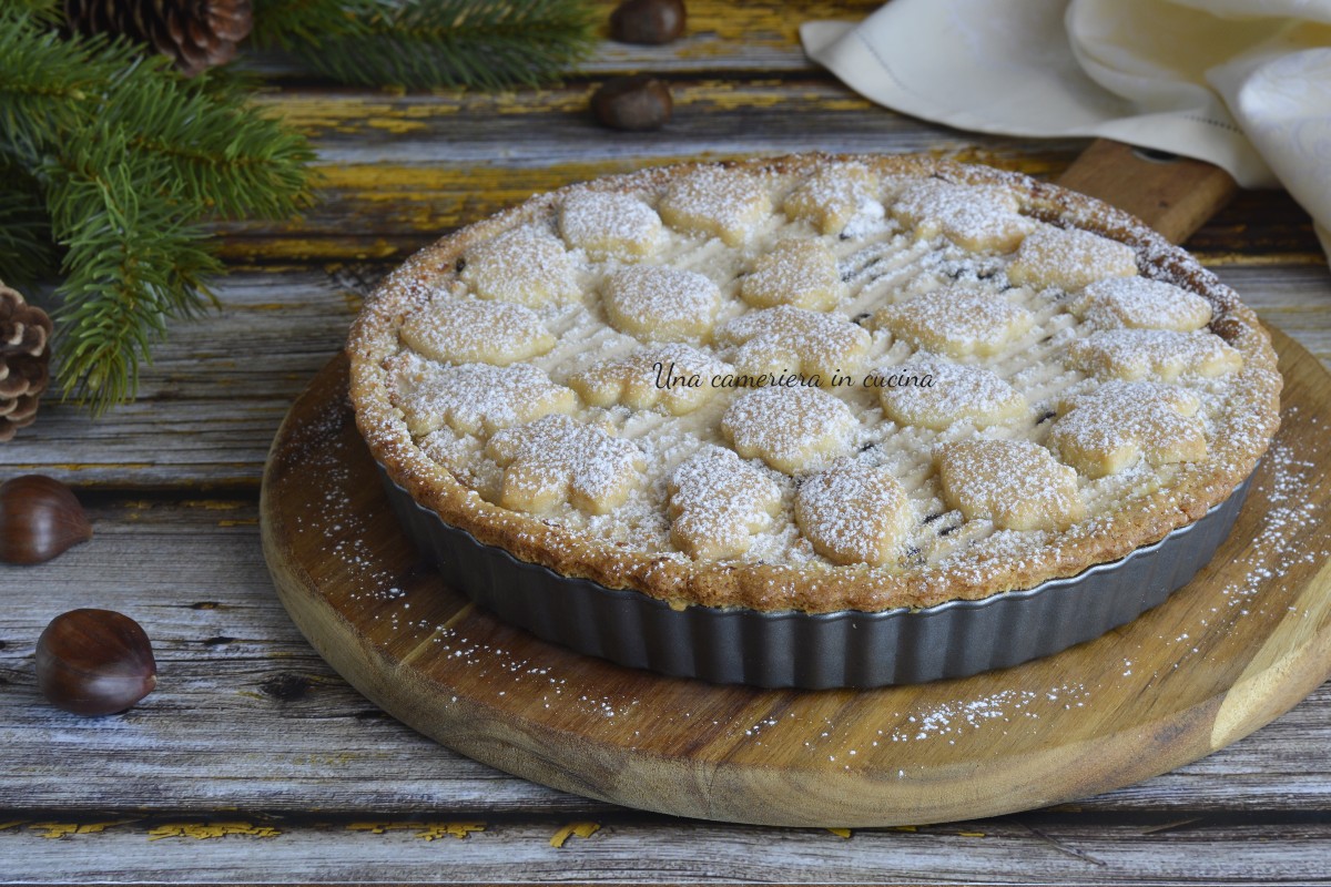 Torte mit Maronencreme, Ricotta und Schokotropfen