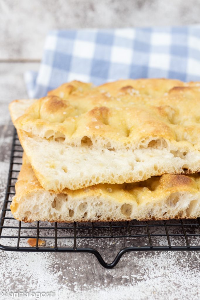 Toskanische Schiacciata mit Biga, Rezept zum Füllen