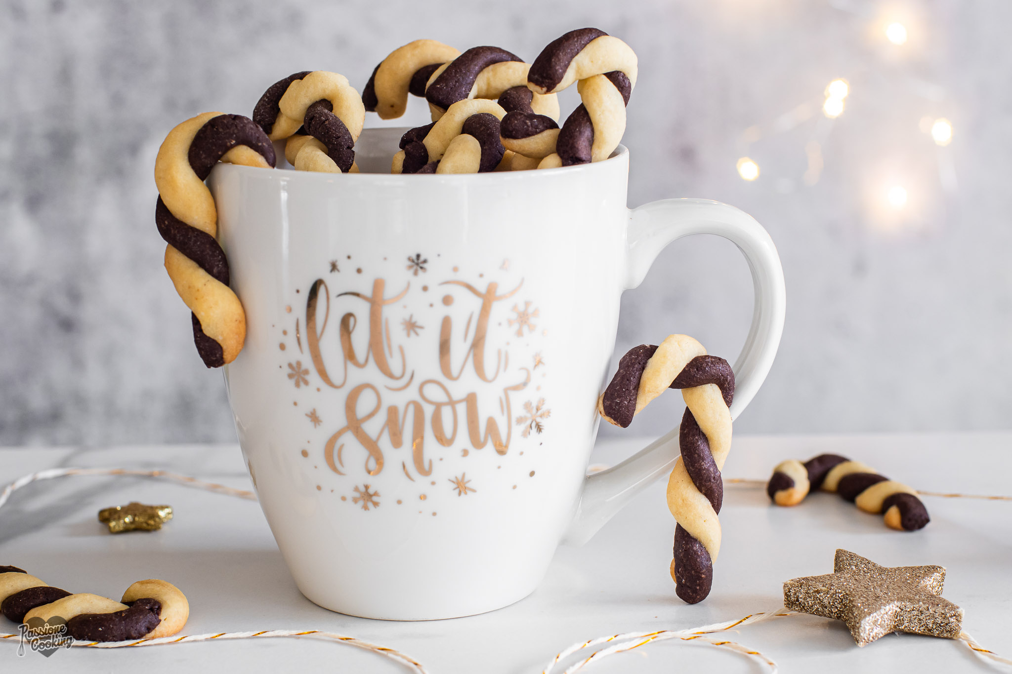 Weihnachtsstangen Kekse