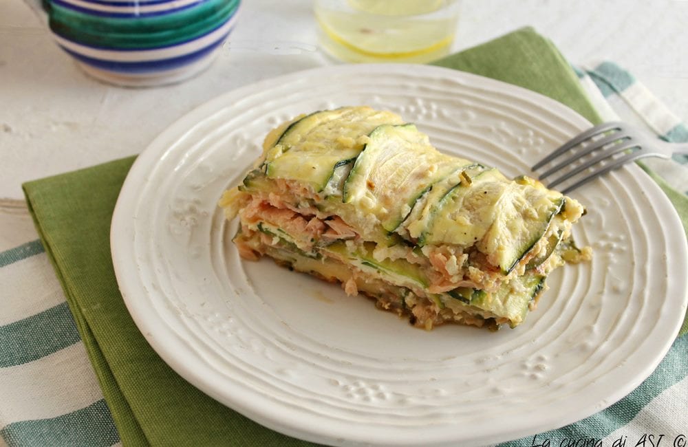 Zucchini-Lachs-Blätterteig