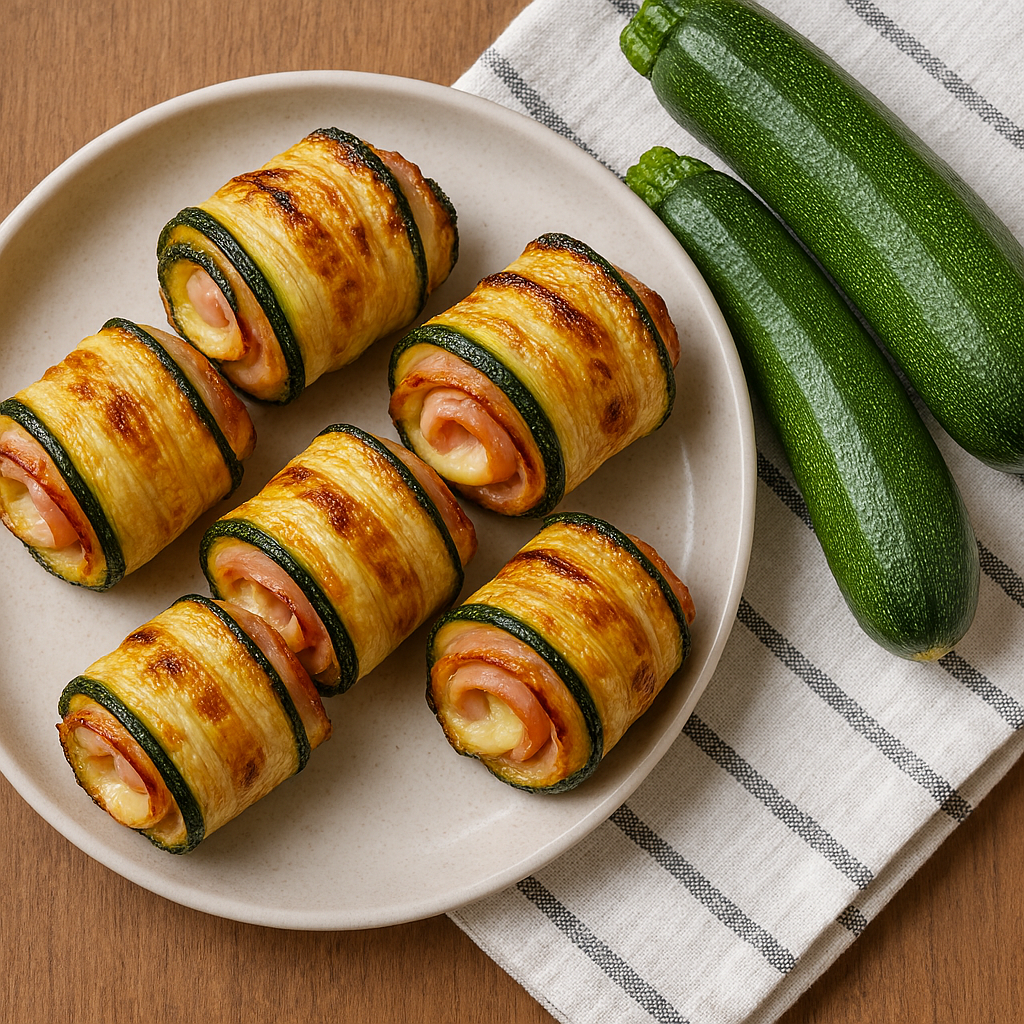 Zucchiniröllchen in der Heißluftfritteuse