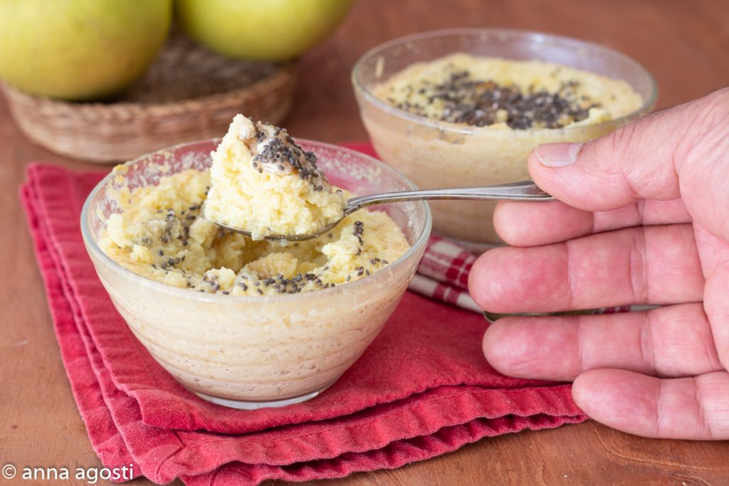 Zuckerfreier Proteinpudding mit Apfel und Joghurt