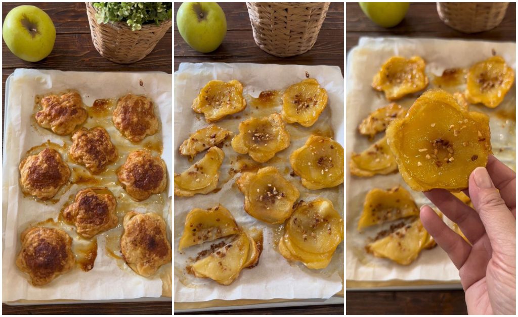 Äpfel mit Blätterteig und Honig