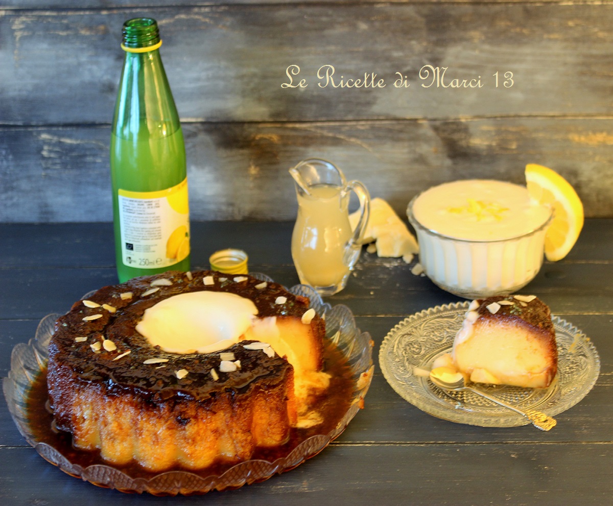 Weißer Schokoladen- und Karamellpudding mit Limoncello-Sauce