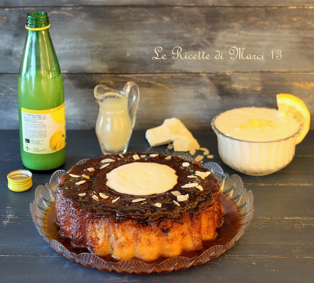 Weißer Schokoladen- und Karamellpudding mit Limoncello-Sauce