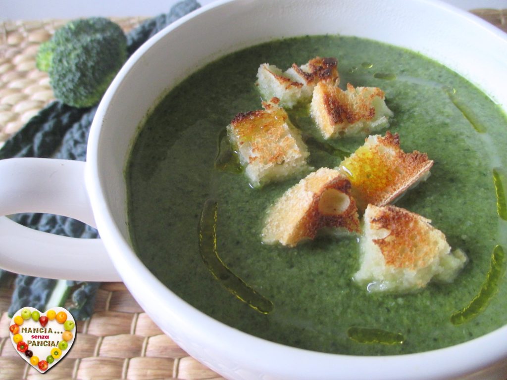 Cremige Brokkoli und Schwarzkohl Suppe, Mangia senza Pancia