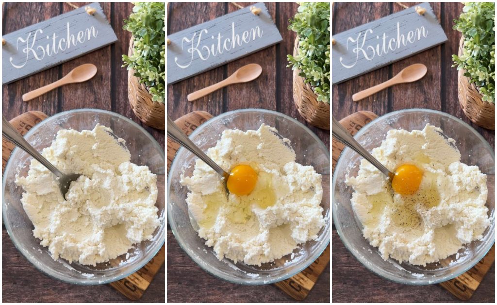 Calzone mit Ricotta und Spinat