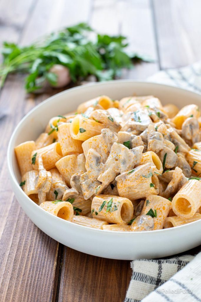 cremige Pasta mit Pilzen