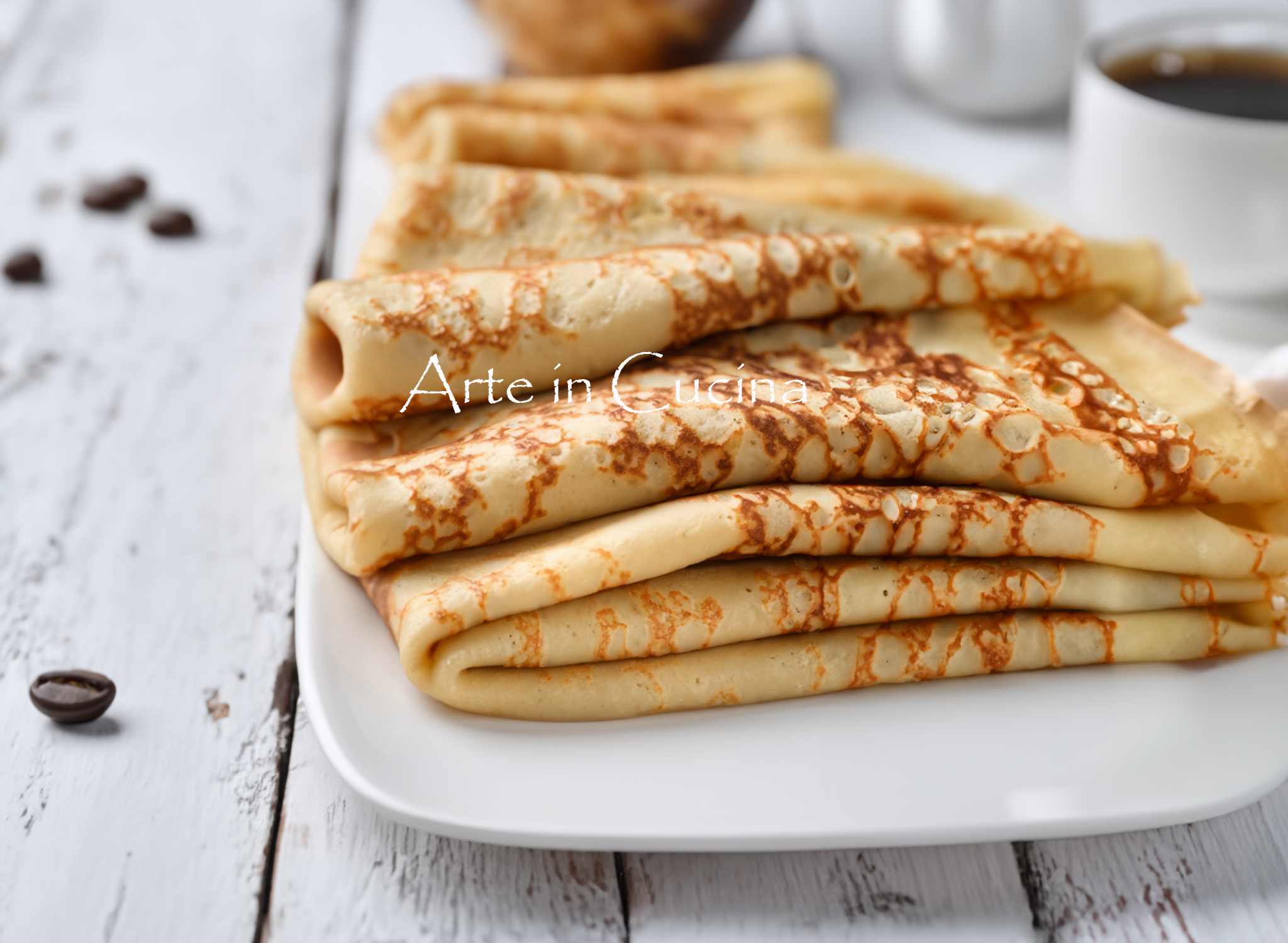 Schnelle süße Kaffees-Crepes