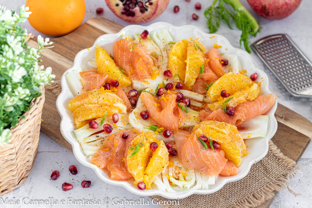 Fenchel-Orangen-Salat mit Räucherlachs