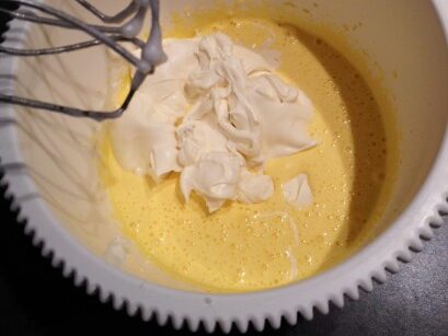 Eigelb und Mascarpone