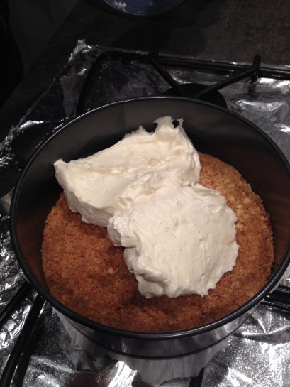 Cheesecake-Zusammenstellung