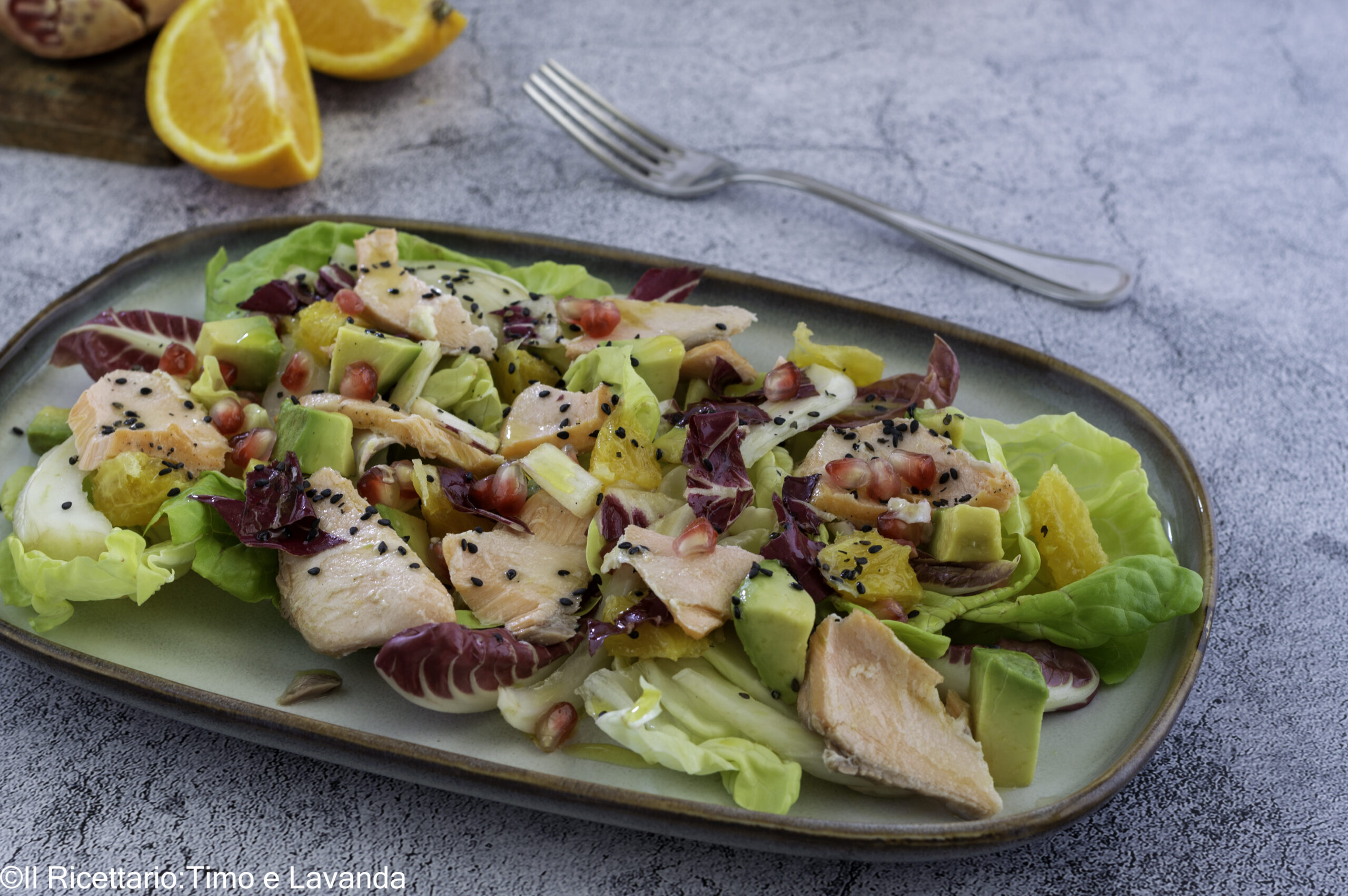 Frischer Lachs Salat