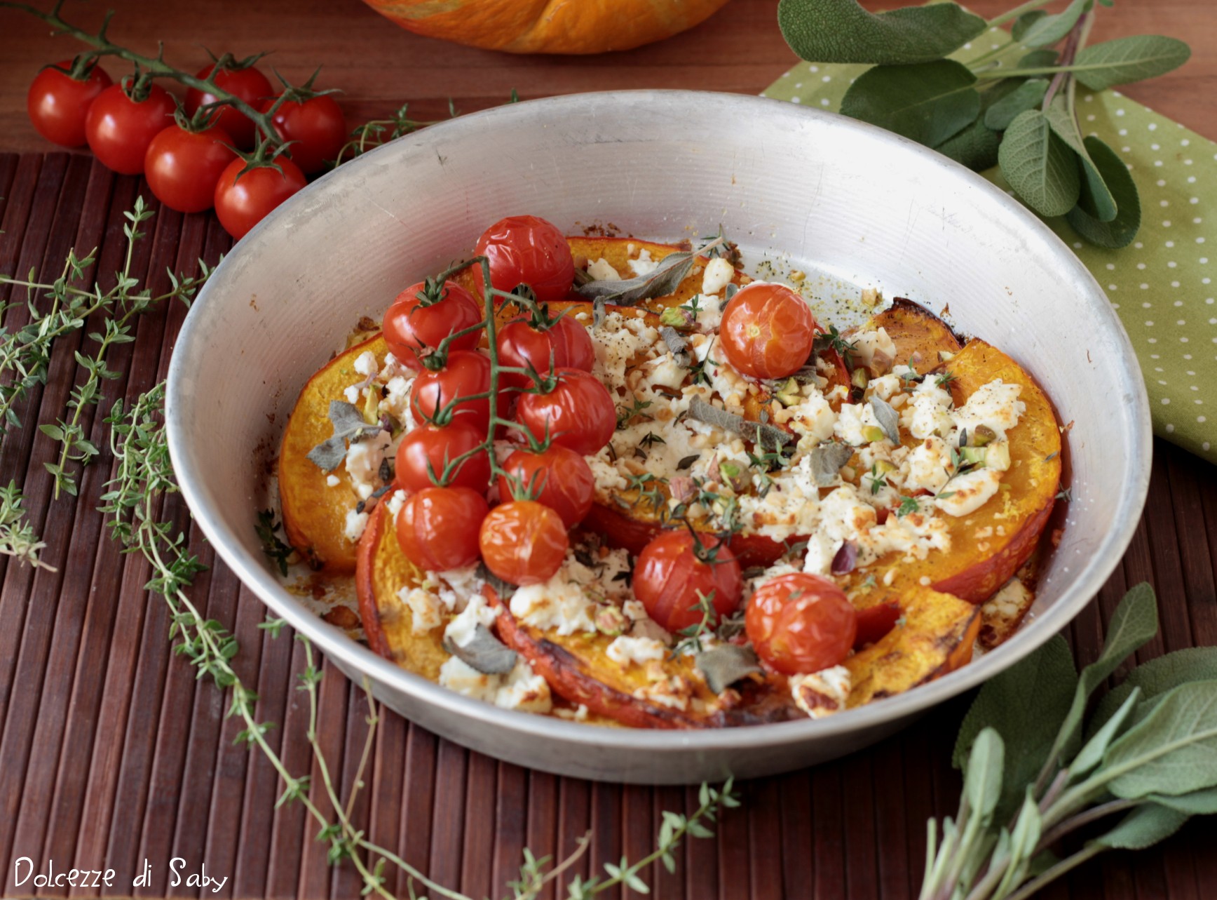 Gebackener Kürbis mit Feta