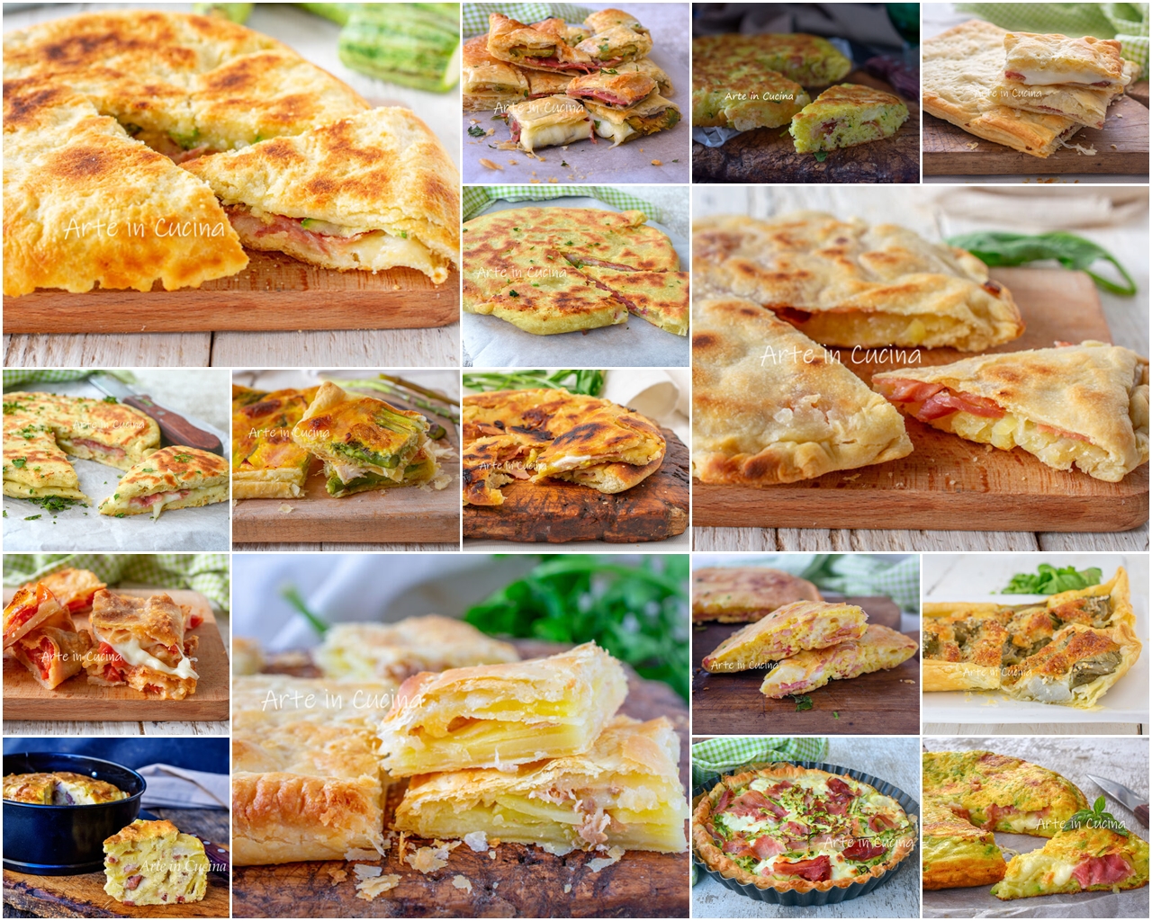 Leckere herzhafte Kuchen für Picknick oder Vorspeise