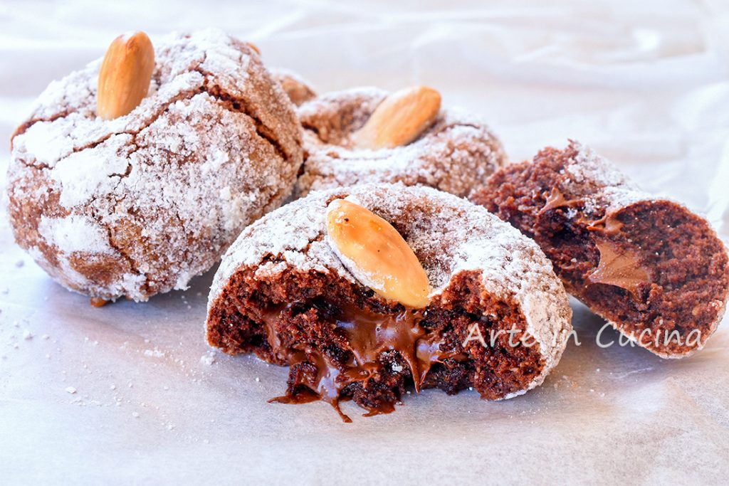 Kakao- und Nutella-Mandelkekse