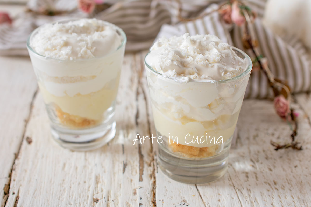 Kokos-Mousse und Konditorcreme