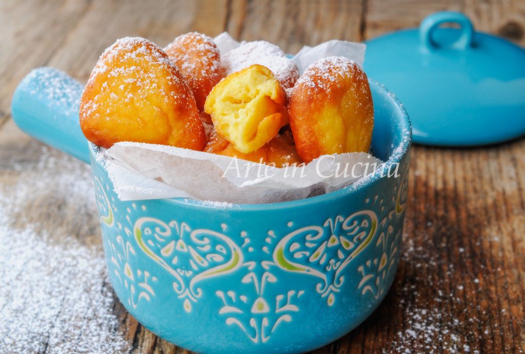 Krapfen mit Ricotta und Zitrone einfach süß schnell vickyart arte in cucina