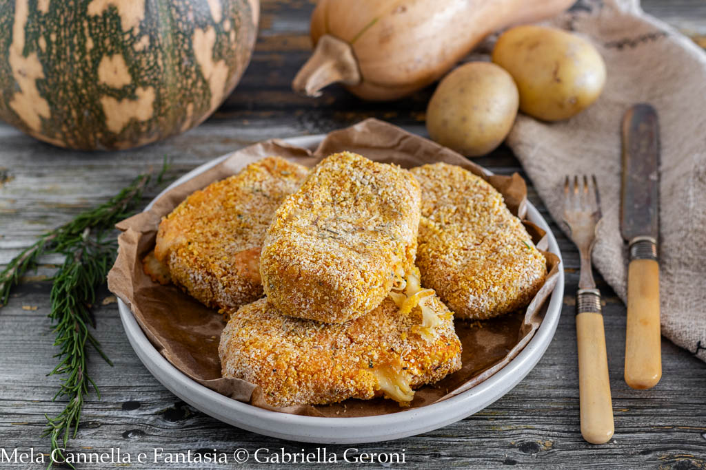 Kürbis- und Kartoffelburger ohne Ei