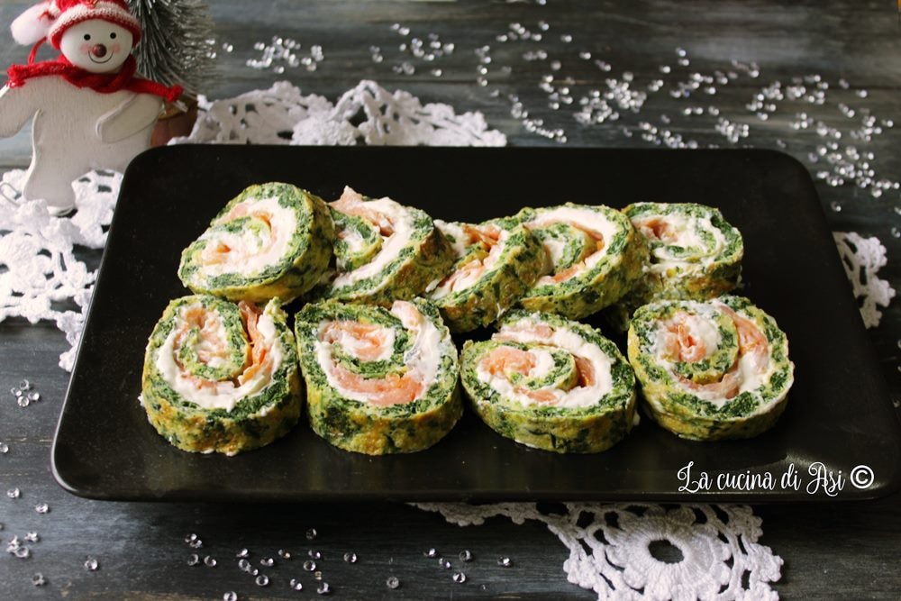 Lachsröllchen mit Spinat